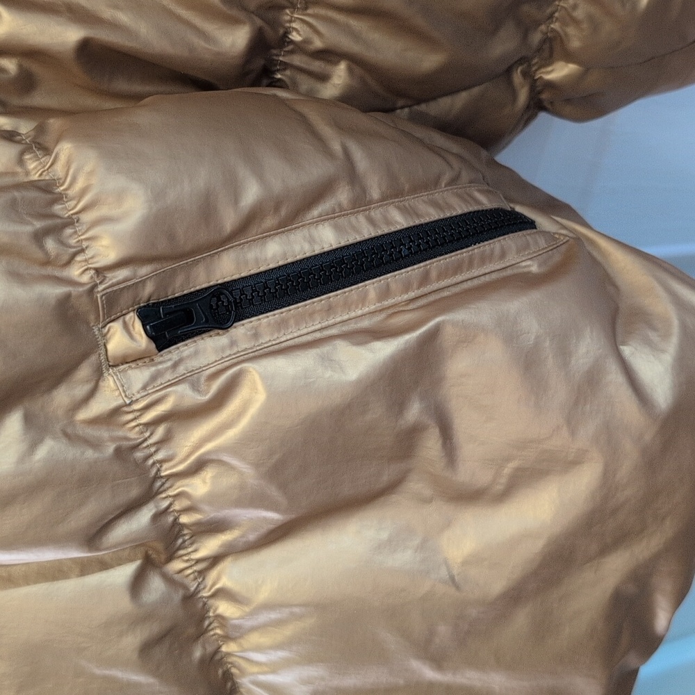 Nike Gold Puffer Jacket for Women - Picture 4 of 5